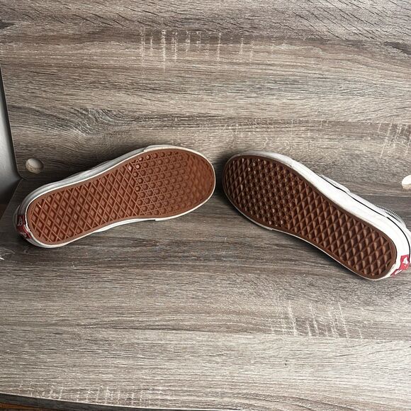 Vans Gray and Cream Checkered Sneakers - Picture 8 of 9